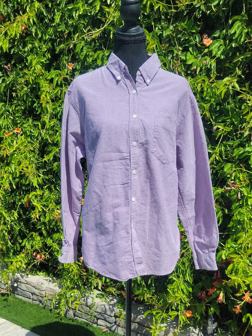 Cabin Creek Women's Purple Button-Down Shirt L